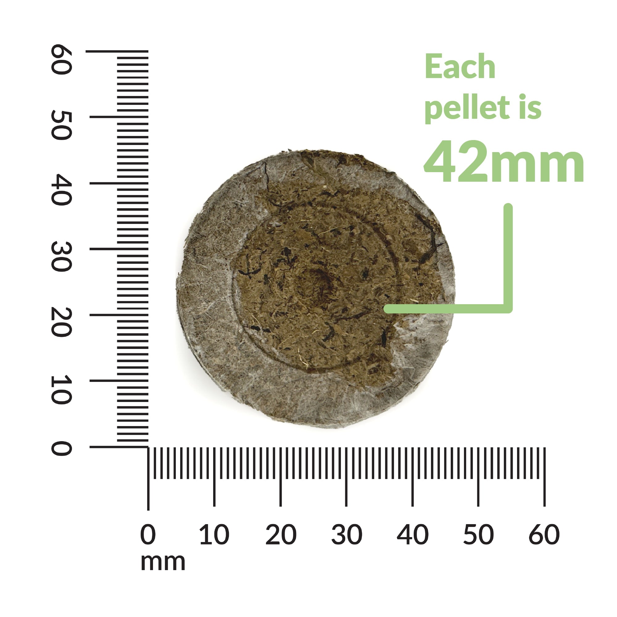 42mm peat pellet size